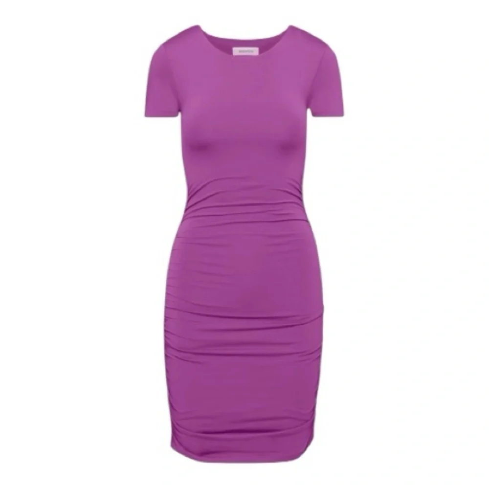 purple babaton dress Aritzia Babaton Contour Squareneck Longsleeve Mini Dress Dewberry Purple  2XS